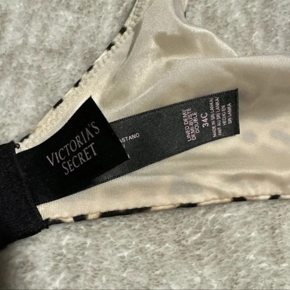 NWT $48 34C Victoria's Secret Lined Demi Buste Women's Bra Sexy Leopard Print - Picture 5 of 6